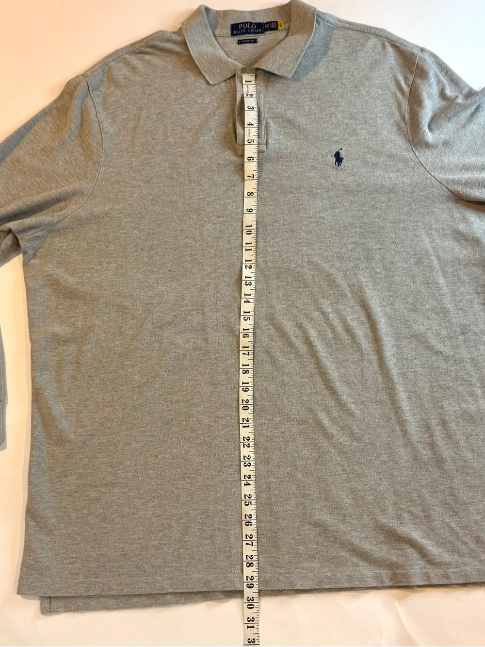 Polo Ralph Lauren Long Sleeve Polo Shirt Men's Size XXL Classic Fit Gray